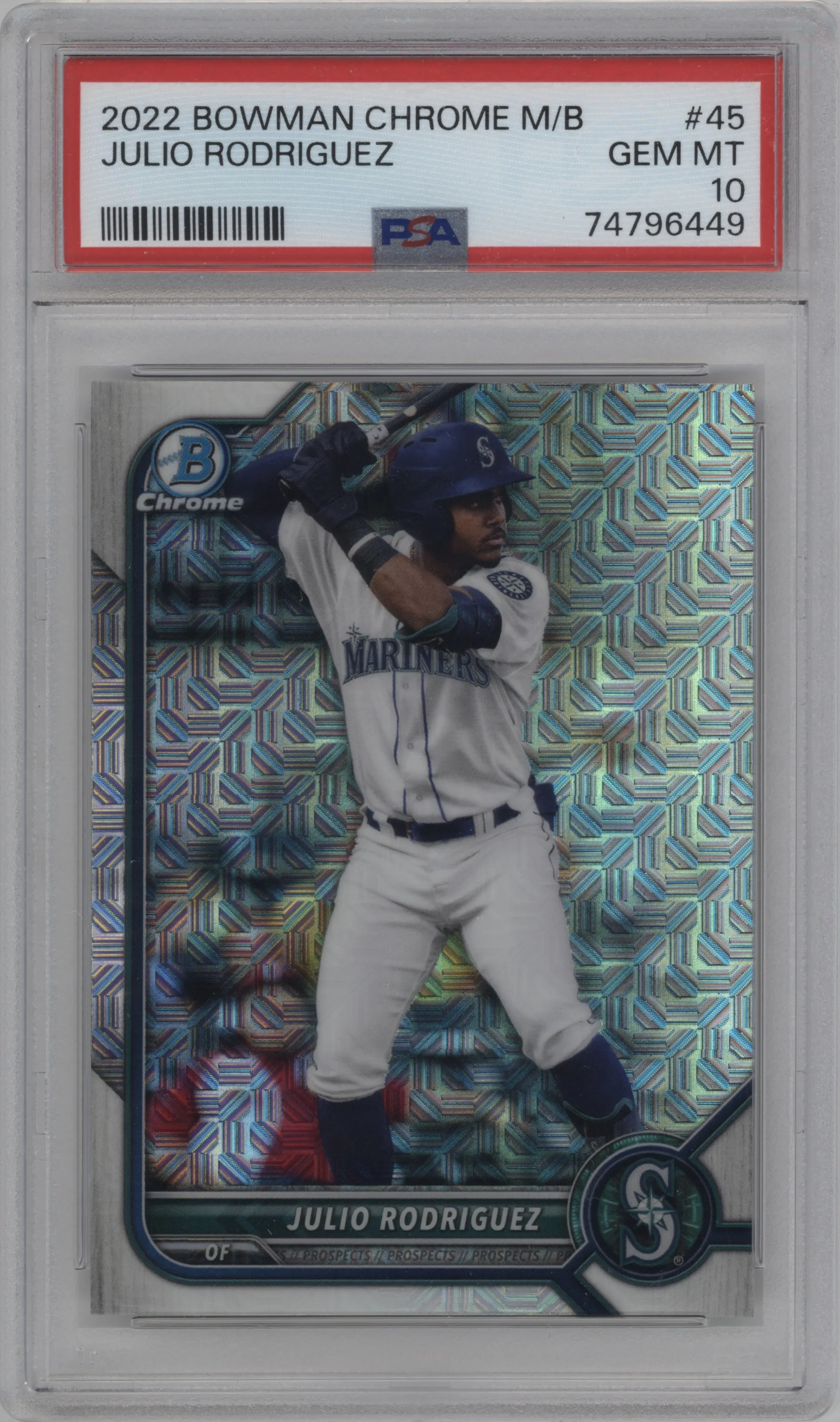 2022 Bowman Mega Box Chrome Julio Rodriguez PSA 10