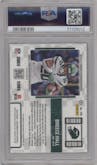 Breece Hall from the 2022 Panini Contenders Optic set featuring a Silver parallel graded by PSA and given an overall grade of 10.
