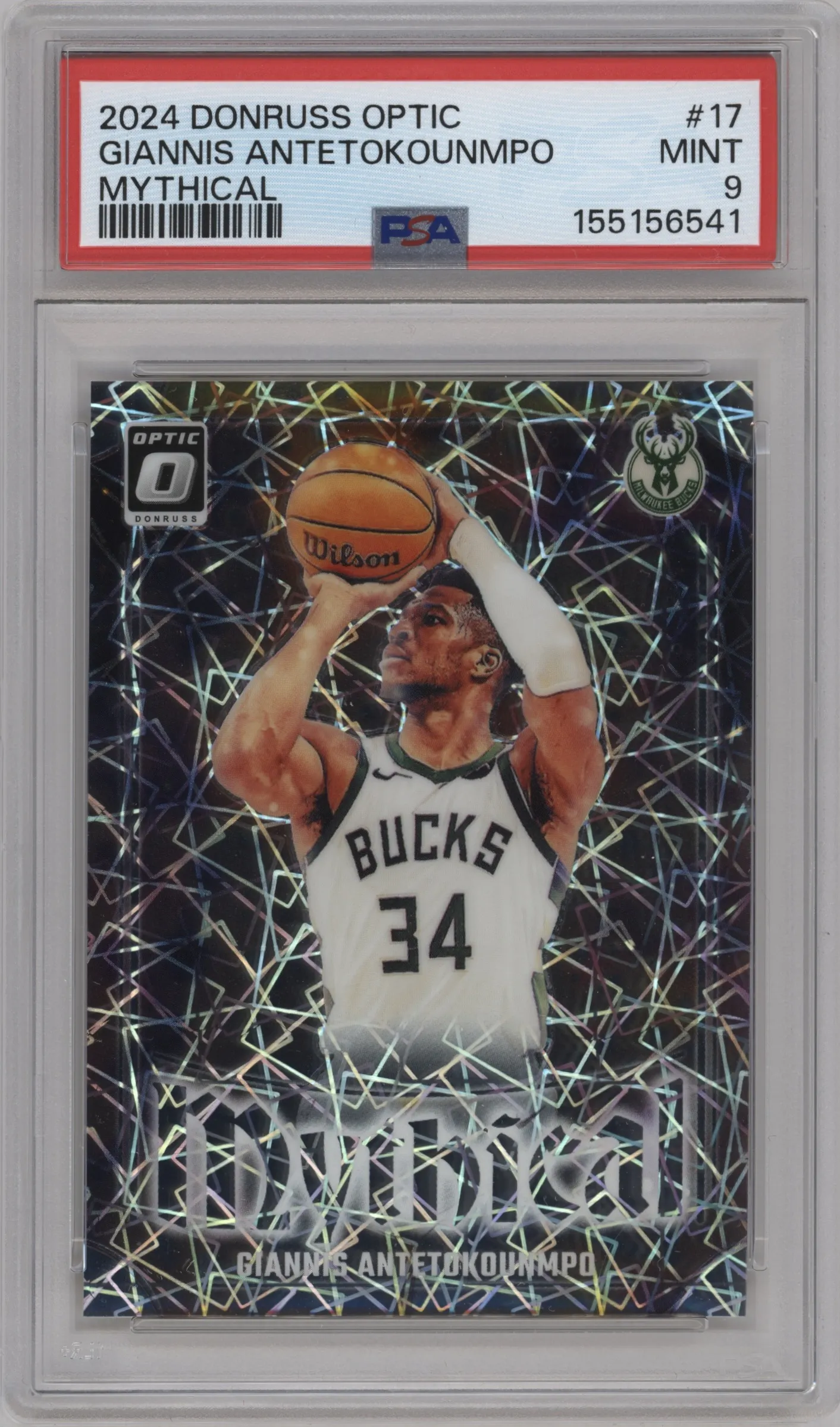 2024 Donruss Optic Mythical Giannis Antetokounmpo PSA 9