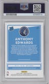 Anthony Edwards from the 2020-21 Panini Donruss set graded by PSA and given an overall grade of 10.