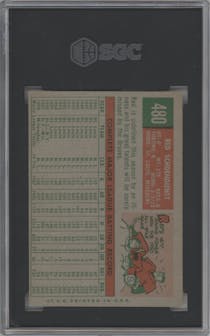 Red Schoendienst from the 1959 Topps set graded by SGC and given an overall grade of 6.