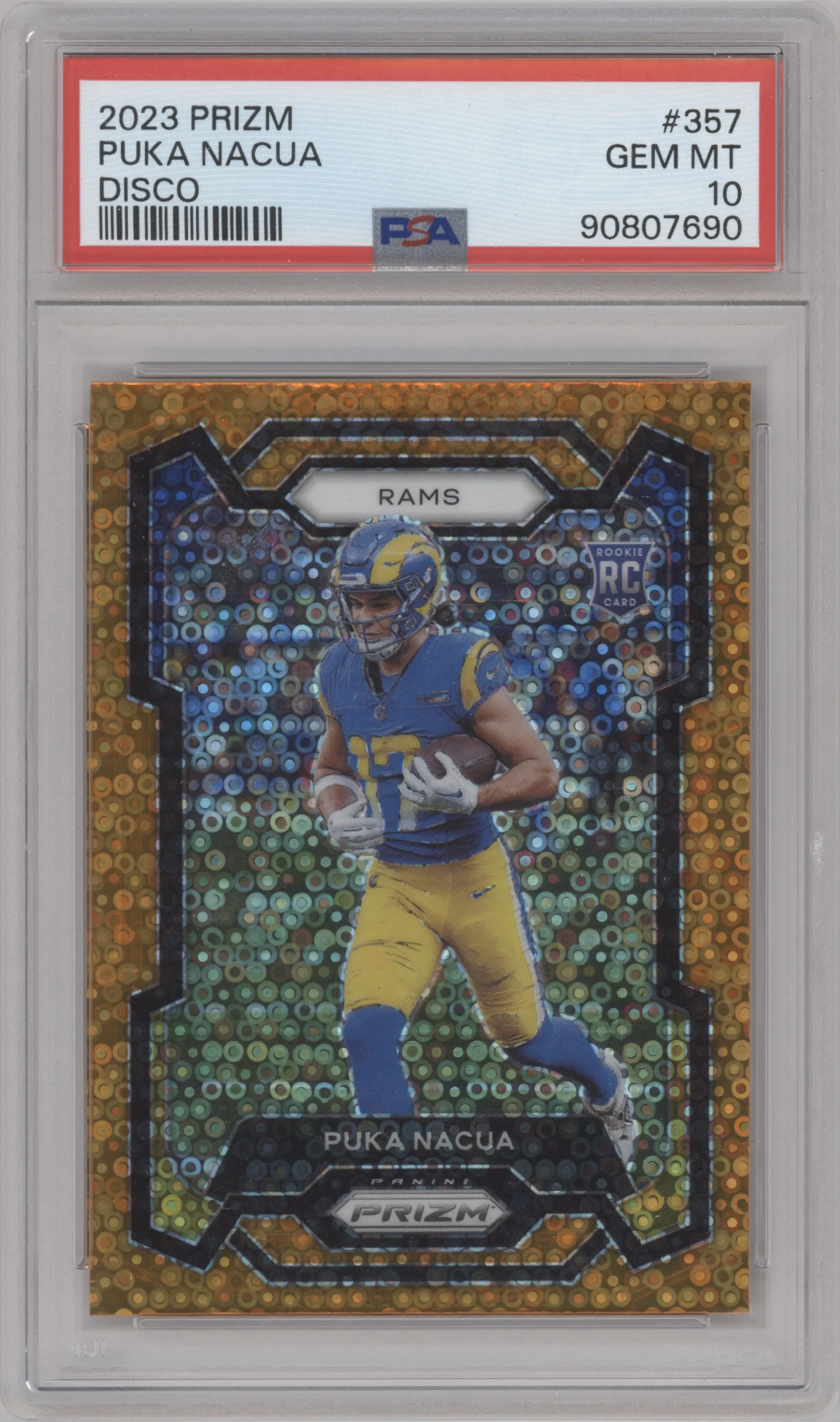 2023 Panini Prizm Puka Nacua Disco #357 PSA 10