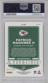 Patrick Mahomes II from the 2021 Panini Donruss Optic set featuring a Orange  parallel graded by PSA and given an overall grade of 9.