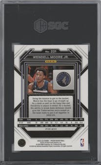 Wendell Moore Jr. from the 2022-23 Panini Prizm  set featuring a Ice Prizm parallel graded by SGC and given an overall grade of 9.