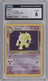 Hypno from the 1999 Pokemon set graded by CSG and given an overall grade of 6.