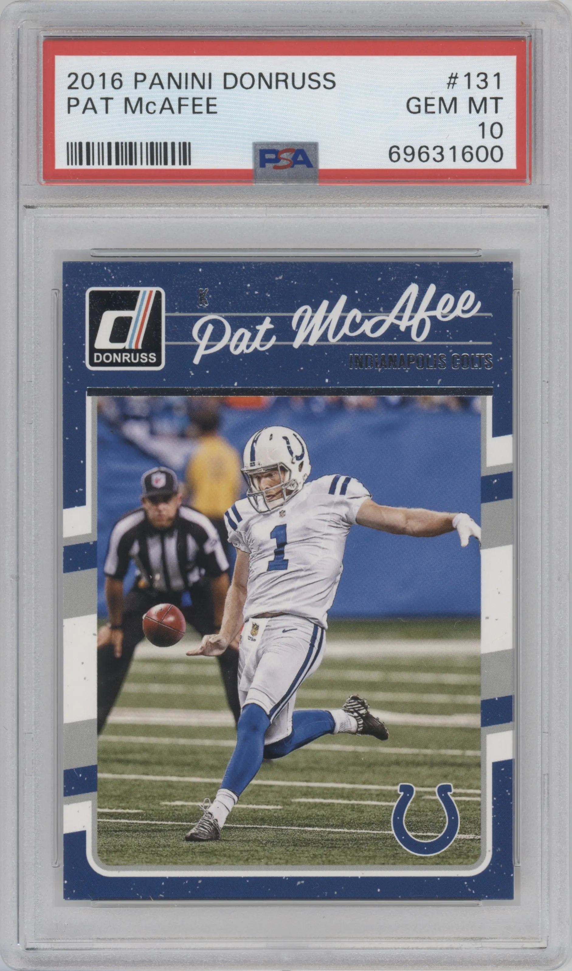 2016 Panini Donruss Pat McAfee #131 PSA 10