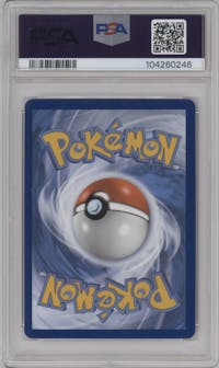 Mewtwo V from the 2022 Pokemon SWSH set graded by PSA and given an overall grade of 9.