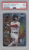 Masataka Yoshida from the 2023 Topps Chrome Update set graded by PSA and given an overall grade of 9.