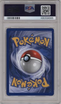 Light Arcanine from the 2002 Pokemon Neo Genesis set graded by PSA and given an overall grade of 9.