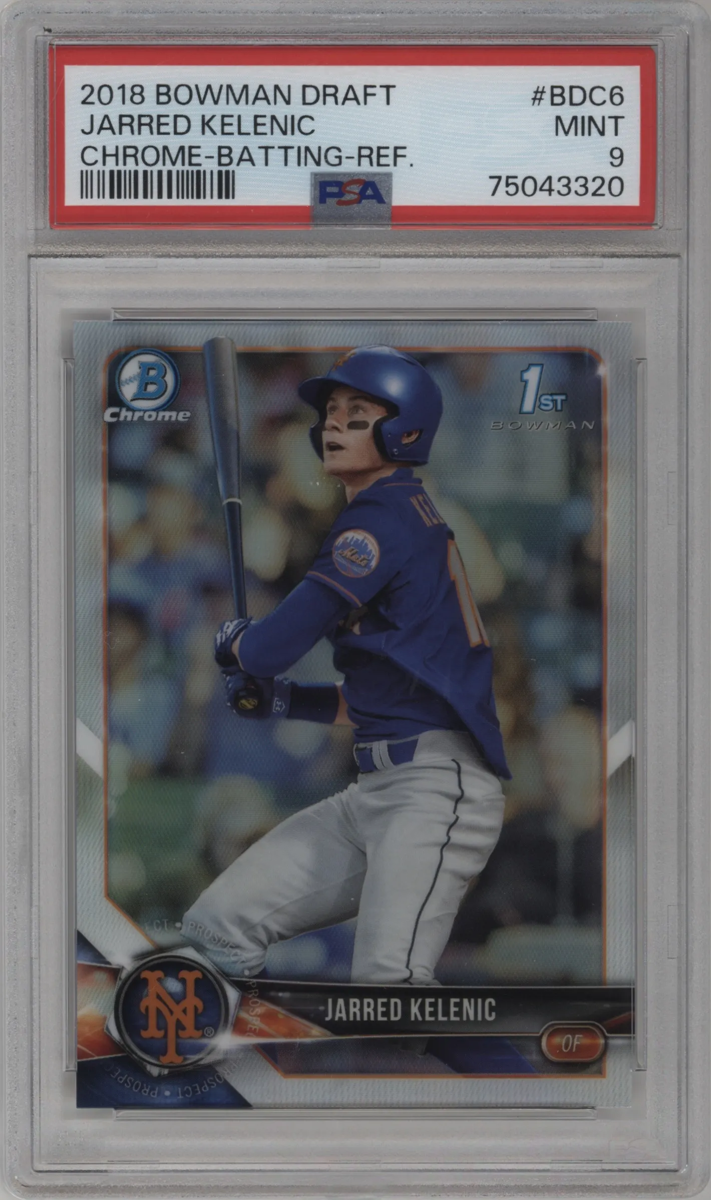 2018 Bowman Draft Chrome Jarred Kelenic Refractor PSA 9