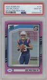 Joe Milton III  from the 2024 Donruss set featuring a Pink parallel graded by PSA and given an overall grade of 10.