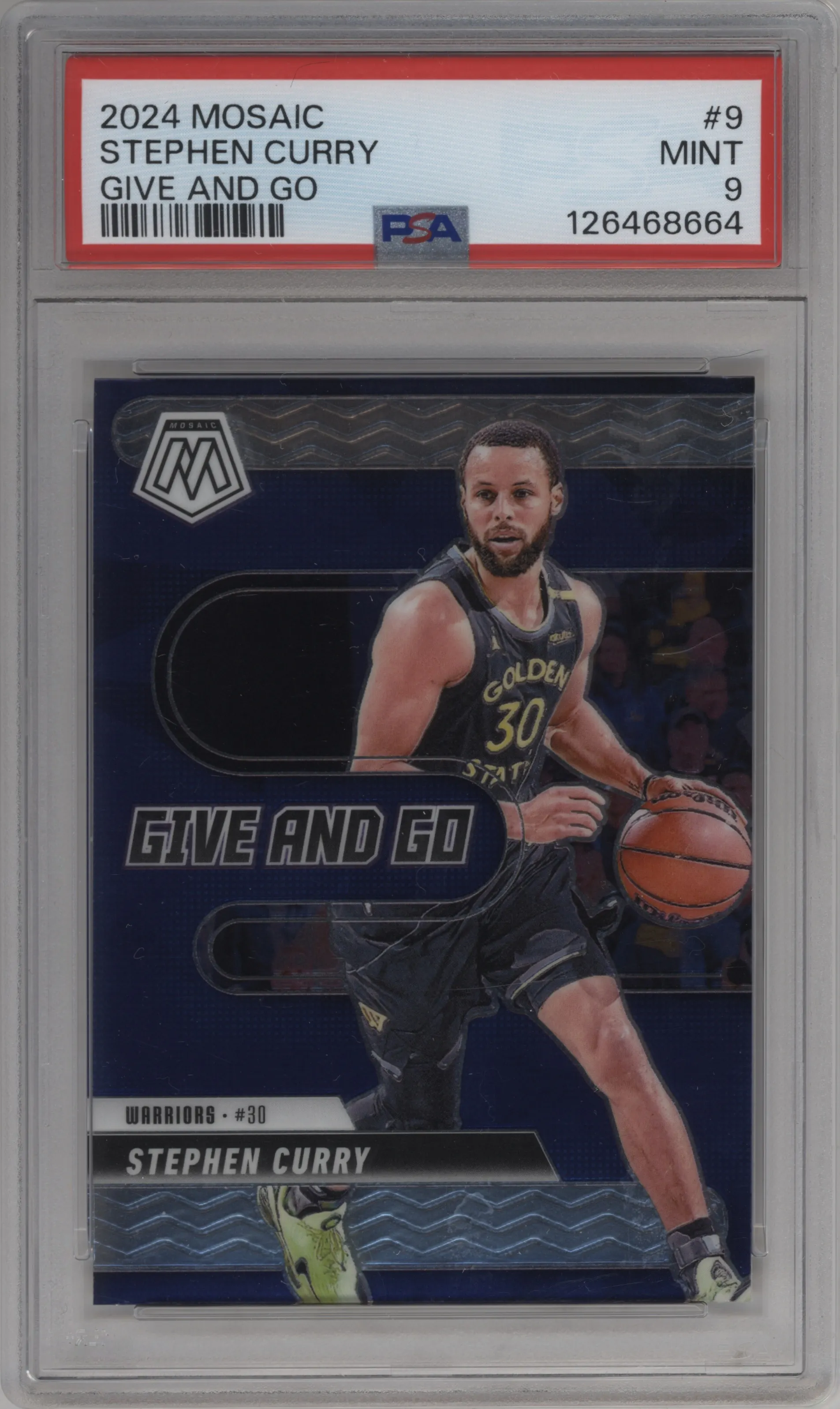 2024 Panini Mosaic Give and Go Stephen Curry PSA 9