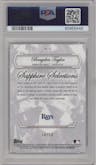 Brayden Taylor from the 2023 Bowman Draft Sapphire set featuring a Gold Refractor parallel graded by PSA and given an overall grade of 10.