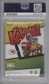 Tyreek Hill from the 2021 Panini Absolute set graded by PSA and given an overall grade of 9.
