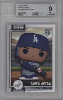 Shohei Ohtani from the 2026 Topps set graded by Beckett and given an overall grade of 9.