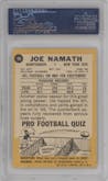 Joe Namath from the 1967 Topps set graded by PSA and given an overall grade of 5.