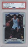 Ja Morant from the 2019-20 Panini Prizm set featuring a Silver Prizm parallel graded by PSA and given an overall grade of 9.