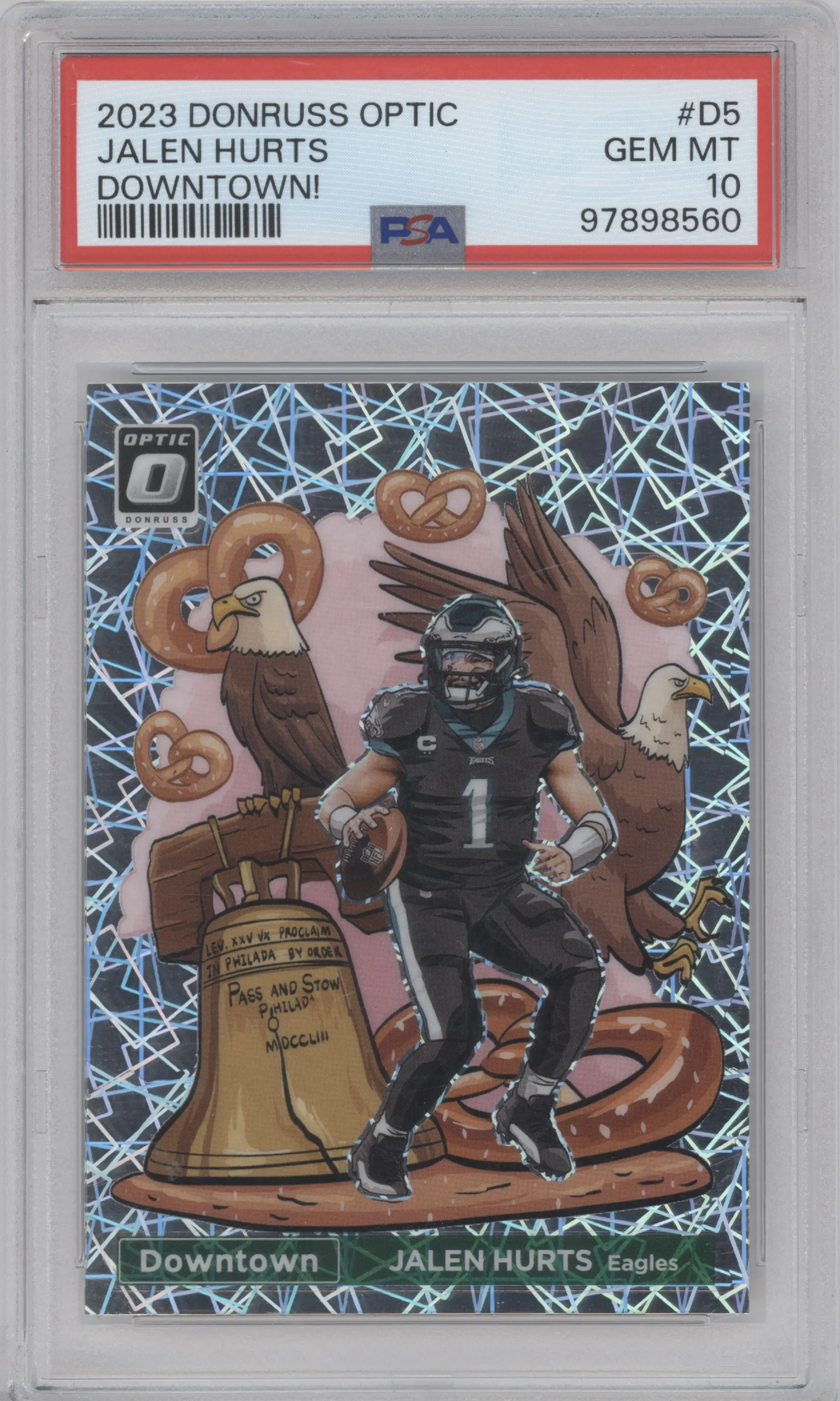 2023 Donruss Optic Downtown Jalen Hurts #D-5 PSA 10