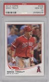 Mike Trout  from the 2013 Topps Series 2 set graded by PSA and given an overall grade of 10.
