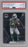 Tua Tagovailoa from the 2020 Panini Mosaic set graded by PSA and given an overall grade of 10.