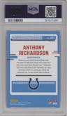 Anthony Richardson from the 2023 Donruss Optic set featuring a Pink parallel graded by PSA and given an overall grade of 10.