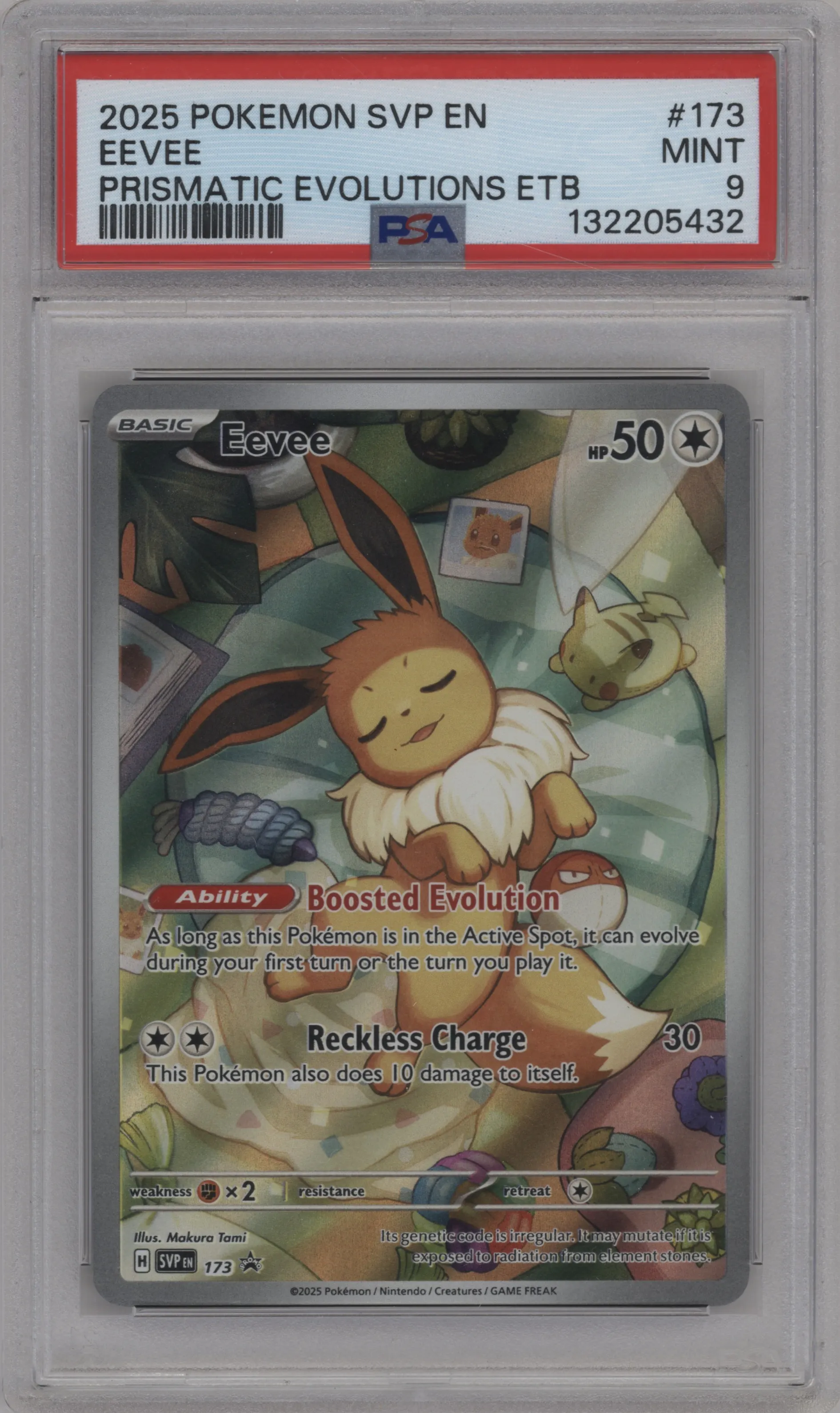 2025 Pokemon SV Eevee Prismatic Evolutions Elite Trainer Box #173 PSA 9