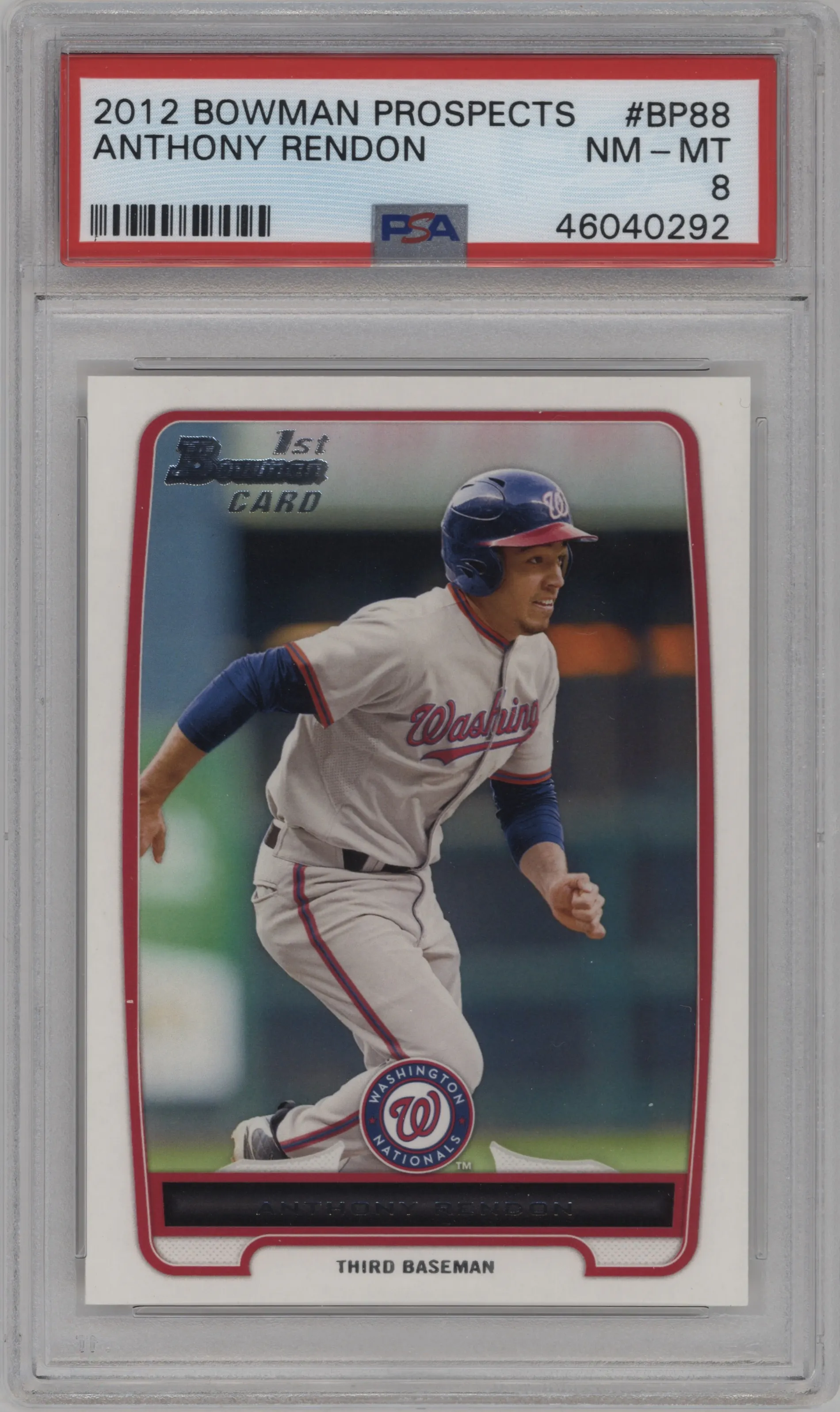 2012 Bowman Prospect Anthony Rendon PSA 8