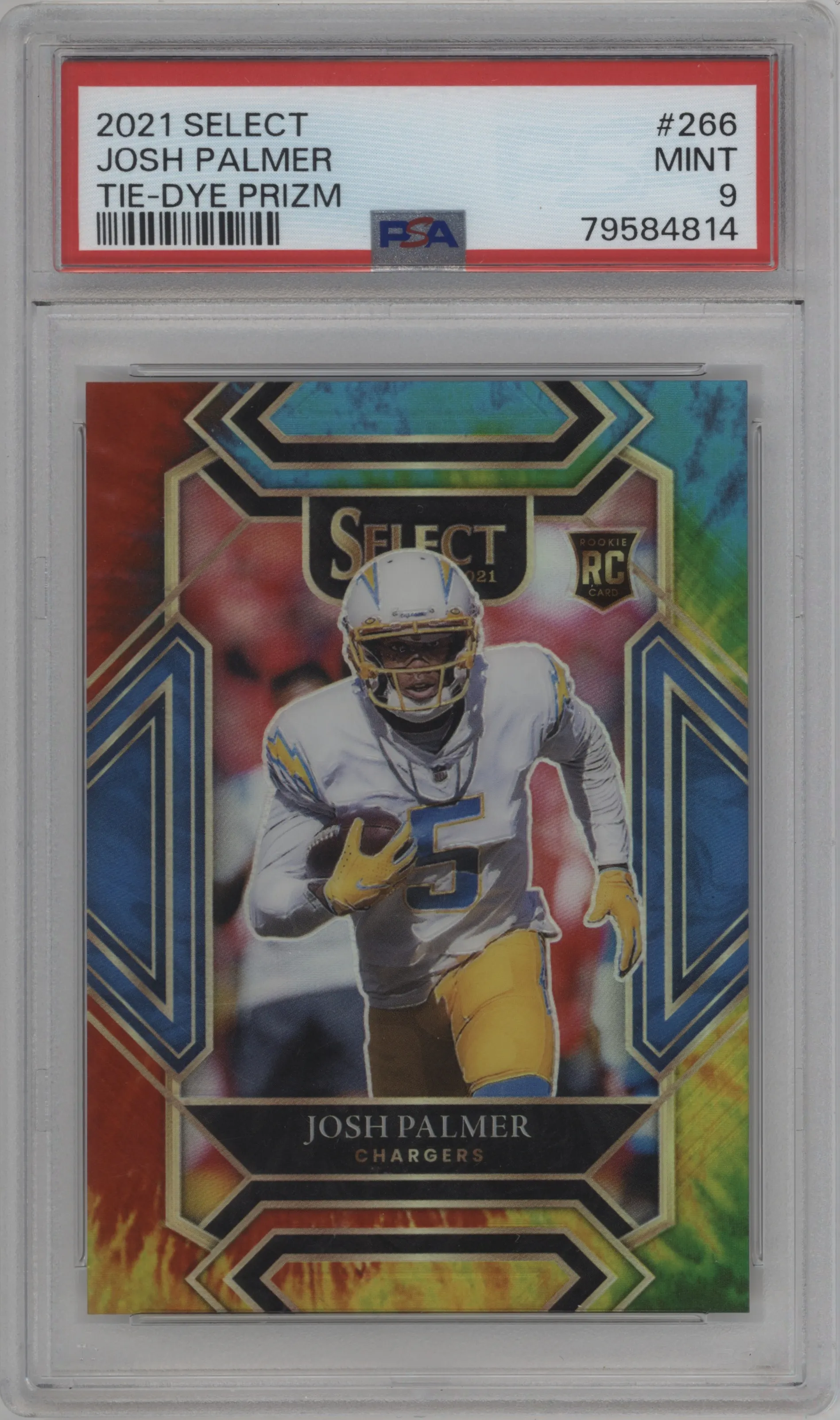 2021 Panini Select Club Lvl. Josh Palmer Tie-Dye PSA 9