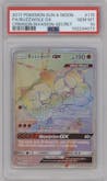 Buzzwole GX from the 2017 Pokemon S&M set graded by PSA and given an overall grade of 10.