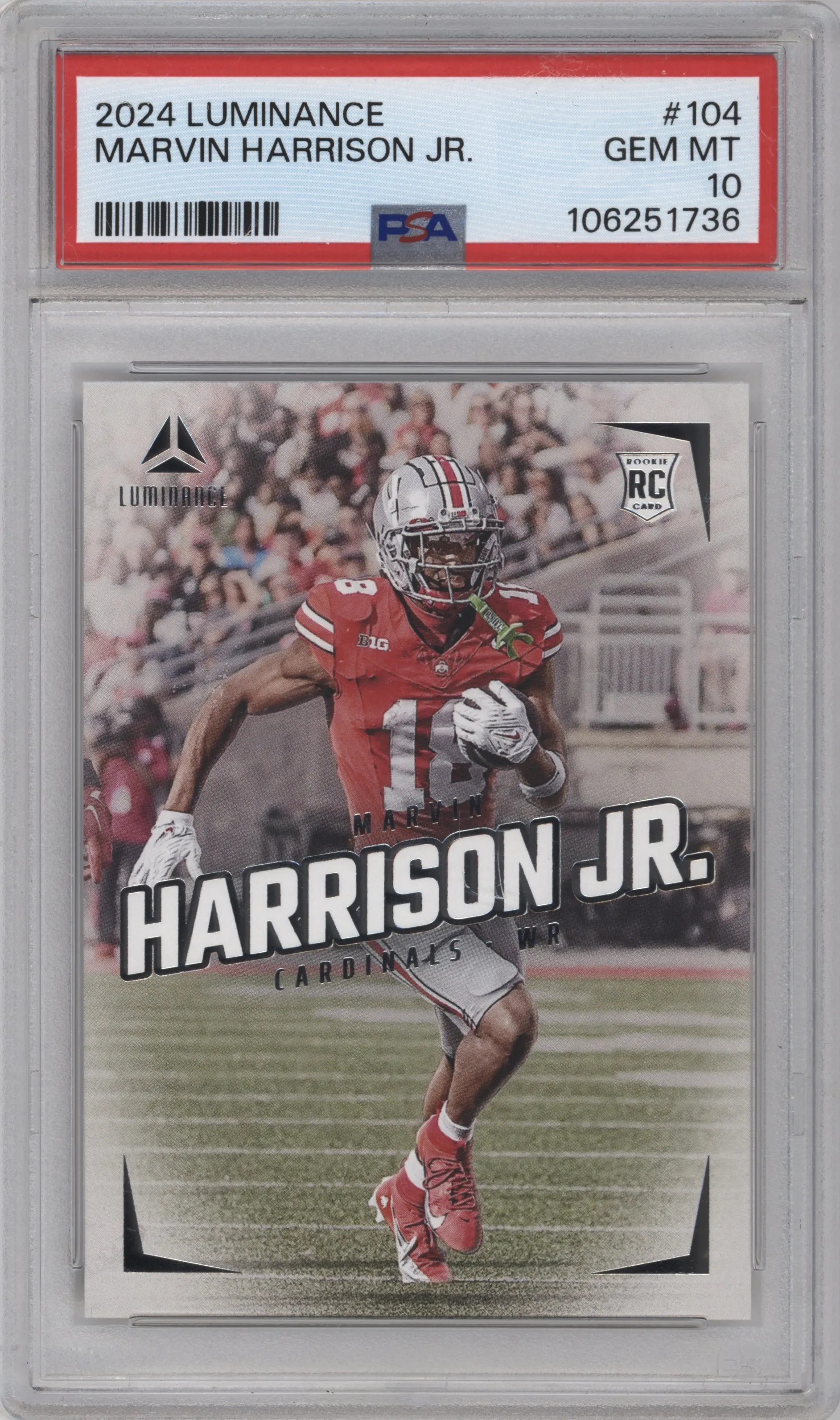 2024 Panini Luminance Marvin Harrison Jr. PSA 10
