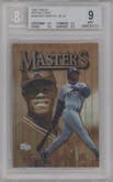 Ken Griffey Jr. from the 1997 Topps Finest set featuring a Refractor parallel graded by Beckett and given an overall grade of 9.