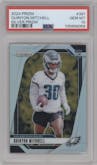 Quinyon Mitchell from the 2024 Panini Prizm set featuring a Silver Prizm parallel graded by PSA and given an overall grade of 10.