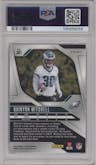 Quinyon Mitchell from the 2024 Panini Prizm set featuring a Silver Prizm parallel graded by PSA and given an overall grade of 10.