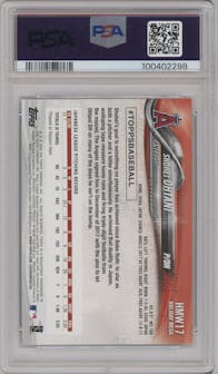 Shohei Ohtani from the 2018 Topps Holiday set graded by PSA and given an overall grade of 10.