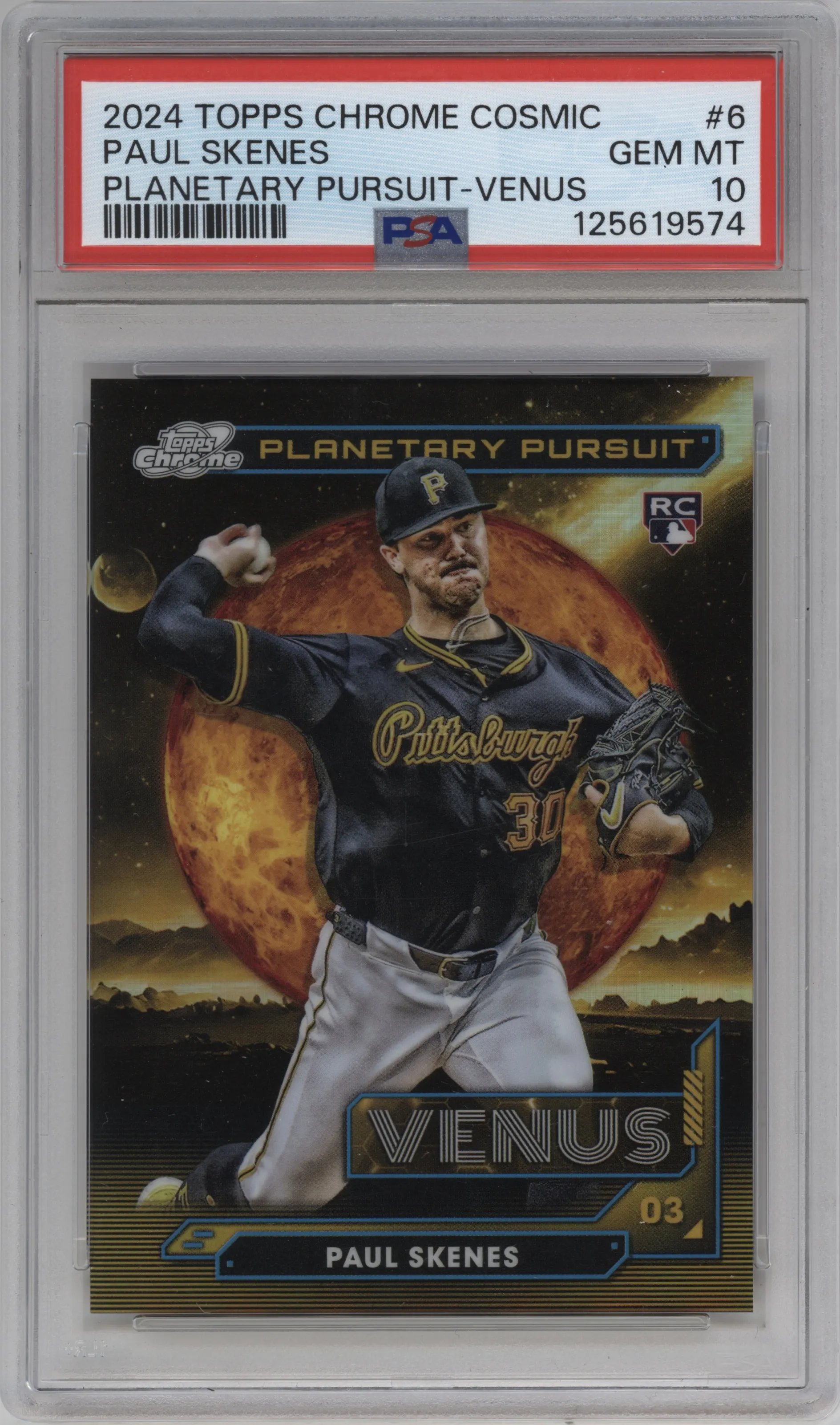 2024 Topps Cosmic Chrome Planetary Pursuit Venus Paul Skenes #PPV-6 PSA 10