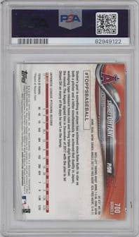 Shohei Ohtani from the 2018 Topps Series 2 set graded by PSA and given an overall grade of 10.
