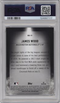 James Wood from the 2025 Bowman set graded by PSA and given an overall grade of 10.