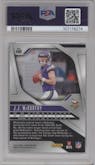 J.J. McCarthy from the 2024 Panini Prizm set graded by PSA and given an overall grade of 10.