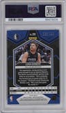 Luka Doncic from the 2023-24 Panini Mosaic set featuring a Ice Mosaic parallel graded by PSA and given an overall grade of 10.
