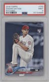 Shohei Ohtani from the 2018 Topps Series 2 set graded by PSA and given an overall grade of 9.