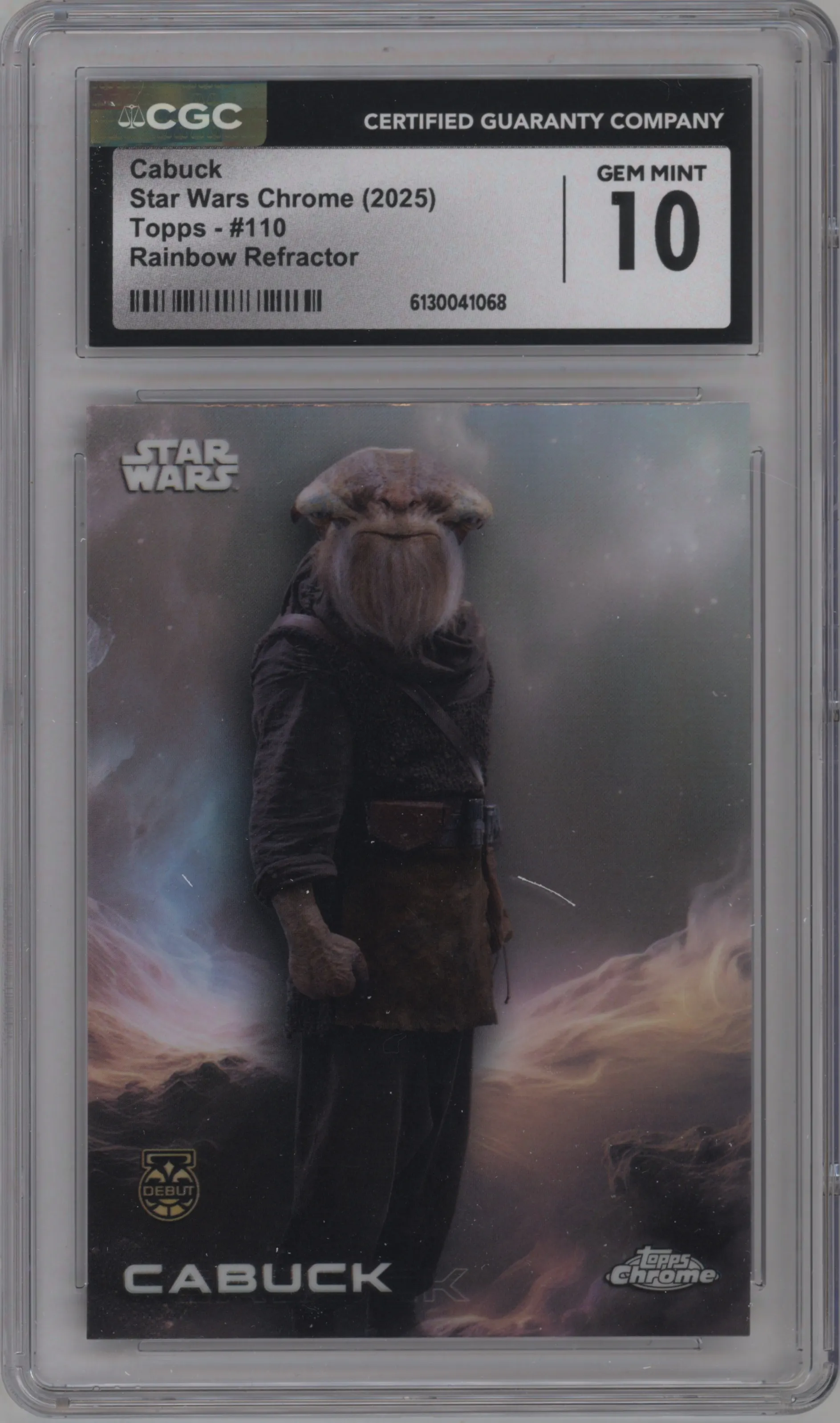 2025 Topps Chrome Star Wars Cabuck Rainbow Refractor CGC 10