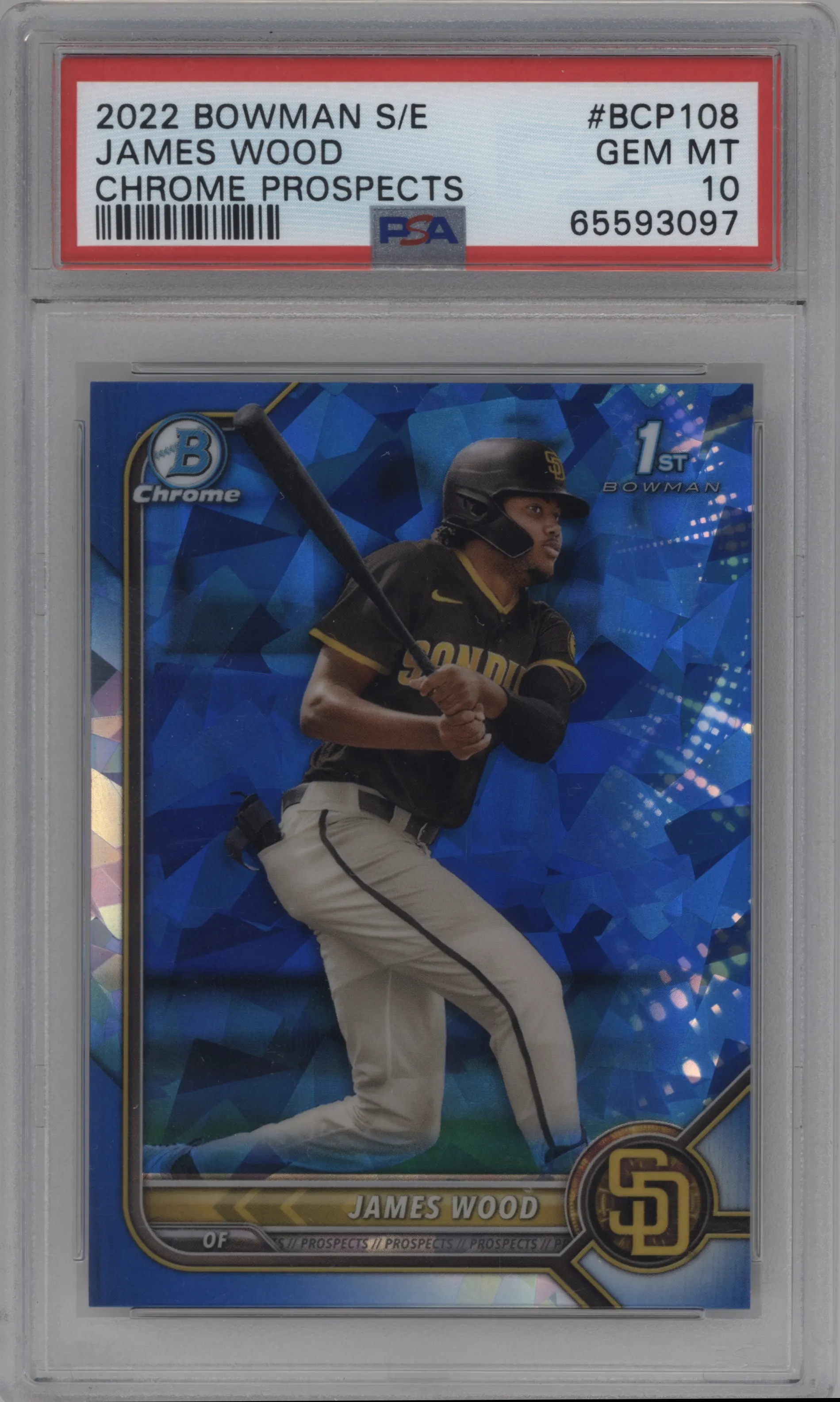 2022 Bowman Sapphire Edition Chr.Pros. James Wood #BCP-108 PSA 10