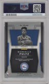 Markelle Fultz from the 2017-18 Panini Prizm  set featuring a Mojo Prizm parallel graded by PSA and given an overall grade of 10.