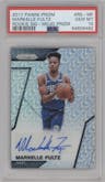 Markelle Fultz from the 2017-18 Panini Prizm  set featuring a Mojo Prizm parallel graded by PSA and given an overall grade of 10.