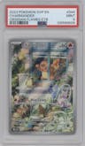 Charmander from the 2023 Pokemon SV set featuring a Obsidian Flames ETB parallel graded by PSA and given an overall grade of 9.