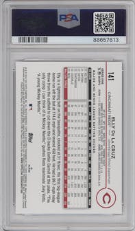 Elly De La Cruz from the 2024 Topps  set graded by PSA and given an overall grade of 10.