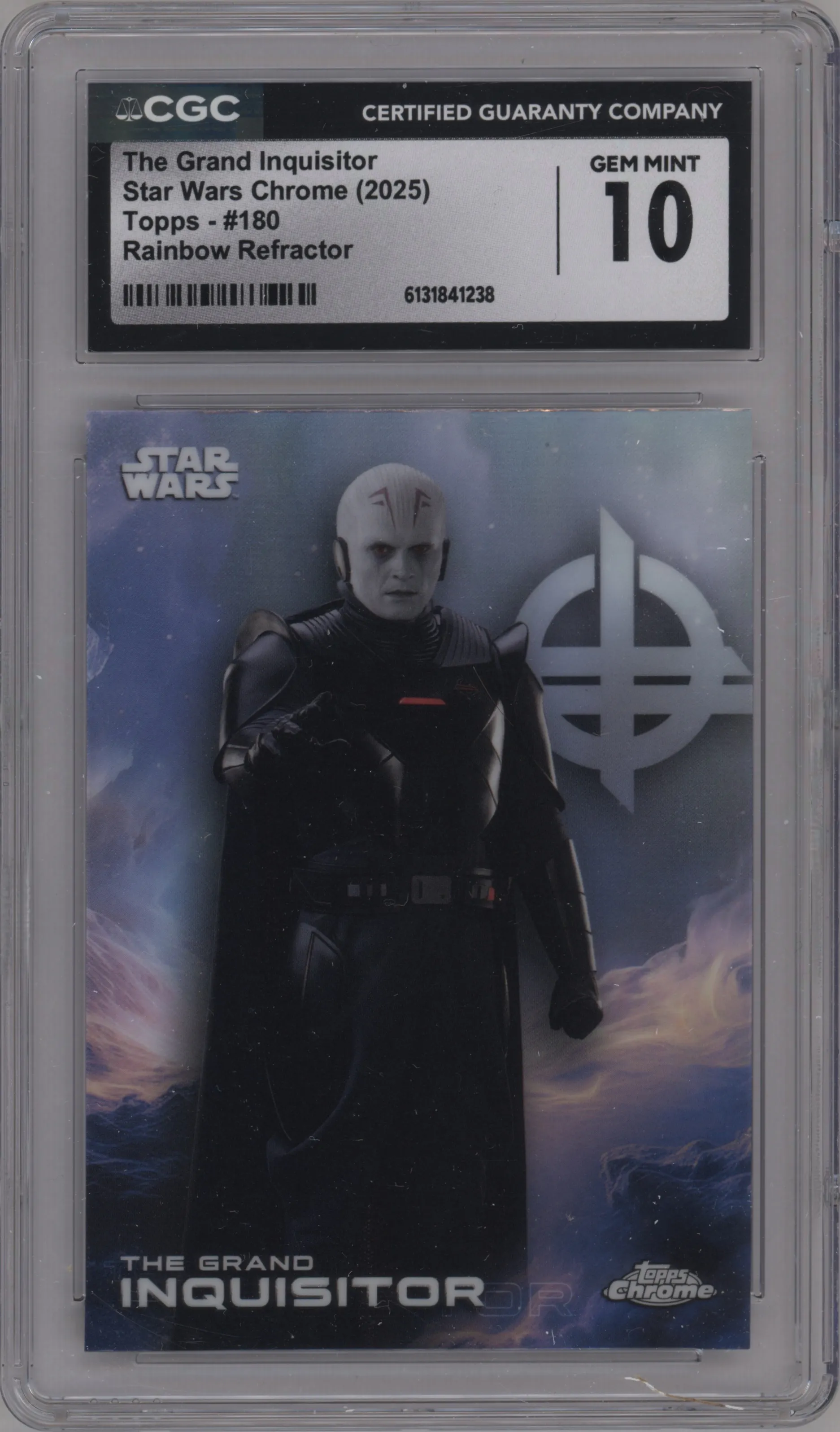2025 Topps Chrome Star Wars The Grand Inquisitor Rainbow Refractor CGC 10