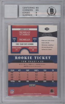 Tom Brady from the 2000 Playoff Contenders set graded by Beckett and given an overall grade of 9.