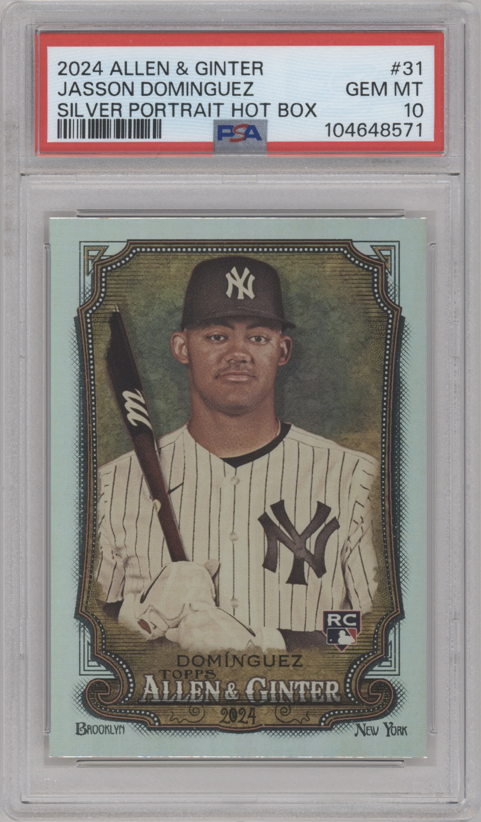 2024 Topps Allen & Ginter Jasson Dominguez Silver Portrait PSA 10