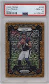 C.J. Stroud from the 2023 Panini Prizm set featuring a Disco parallel graded by PSA and given an overall grade of 10.